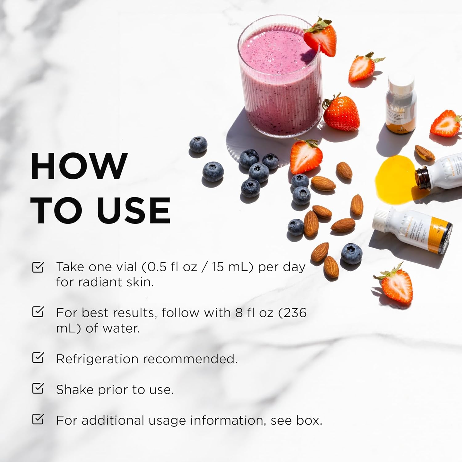 IMAGE Skincare YANA Liquid Collagen Shots – 15ml | Radiance-Boosting Daily Collagen Supplement for Firmer, Glowing Skin