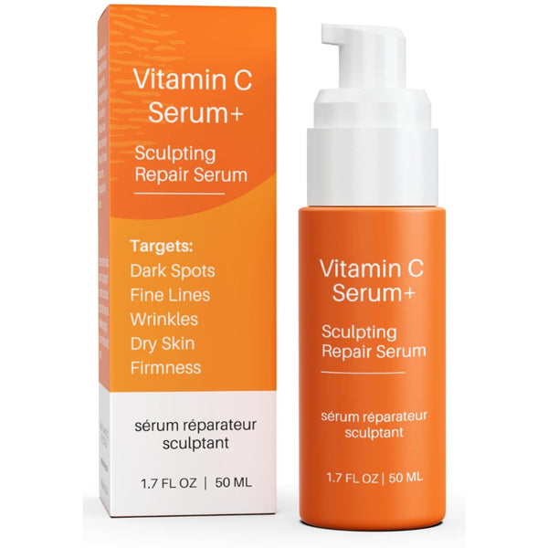 LeVaye' Vitamin C Serum+ Sculpting Repair Serum – 50ml | Brightening, Firming & Collagen-Boosting Formula