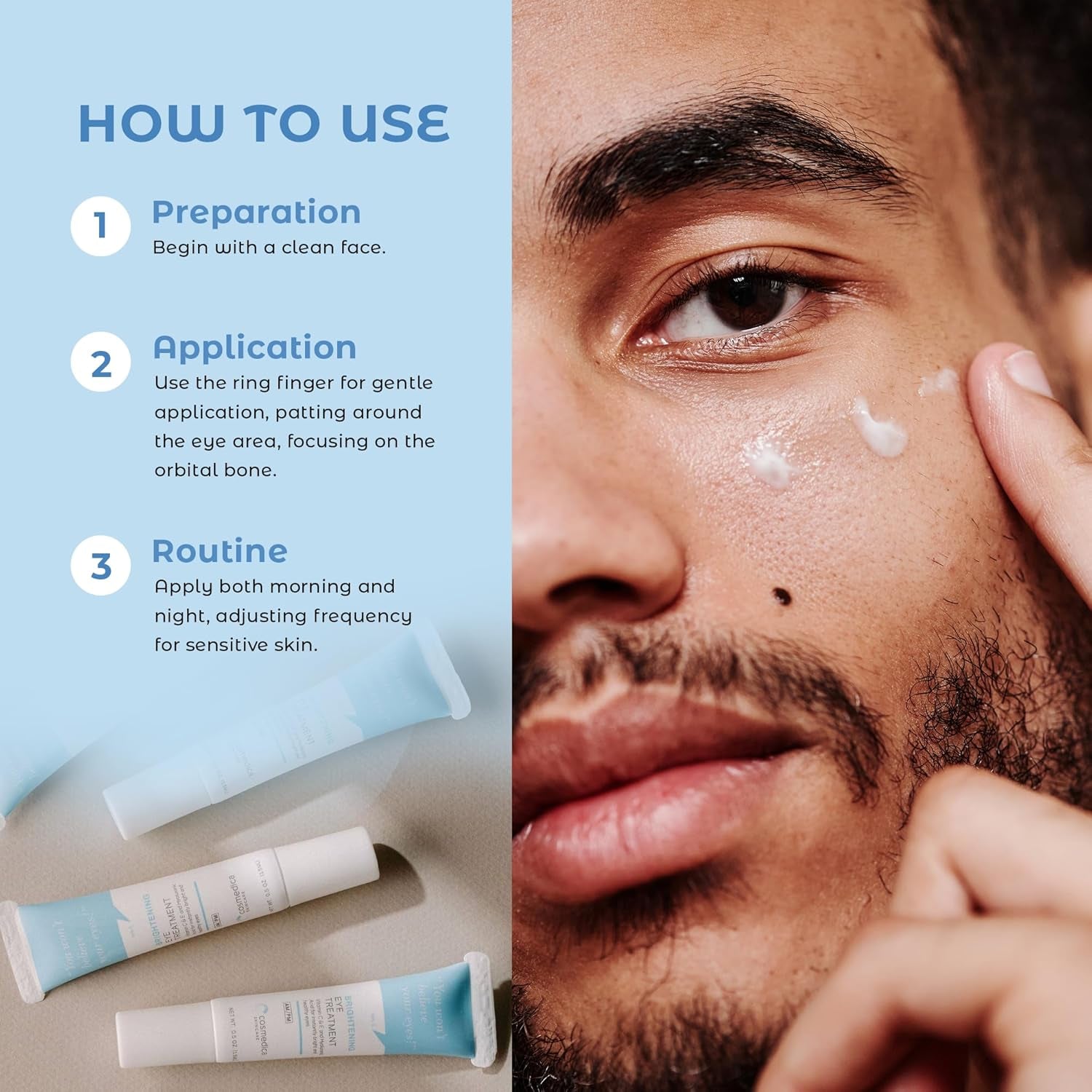 Cosmedica Skincare Brightening Eye Treatment – 15ml | Night Cream for Dark Circles & Fine Lines