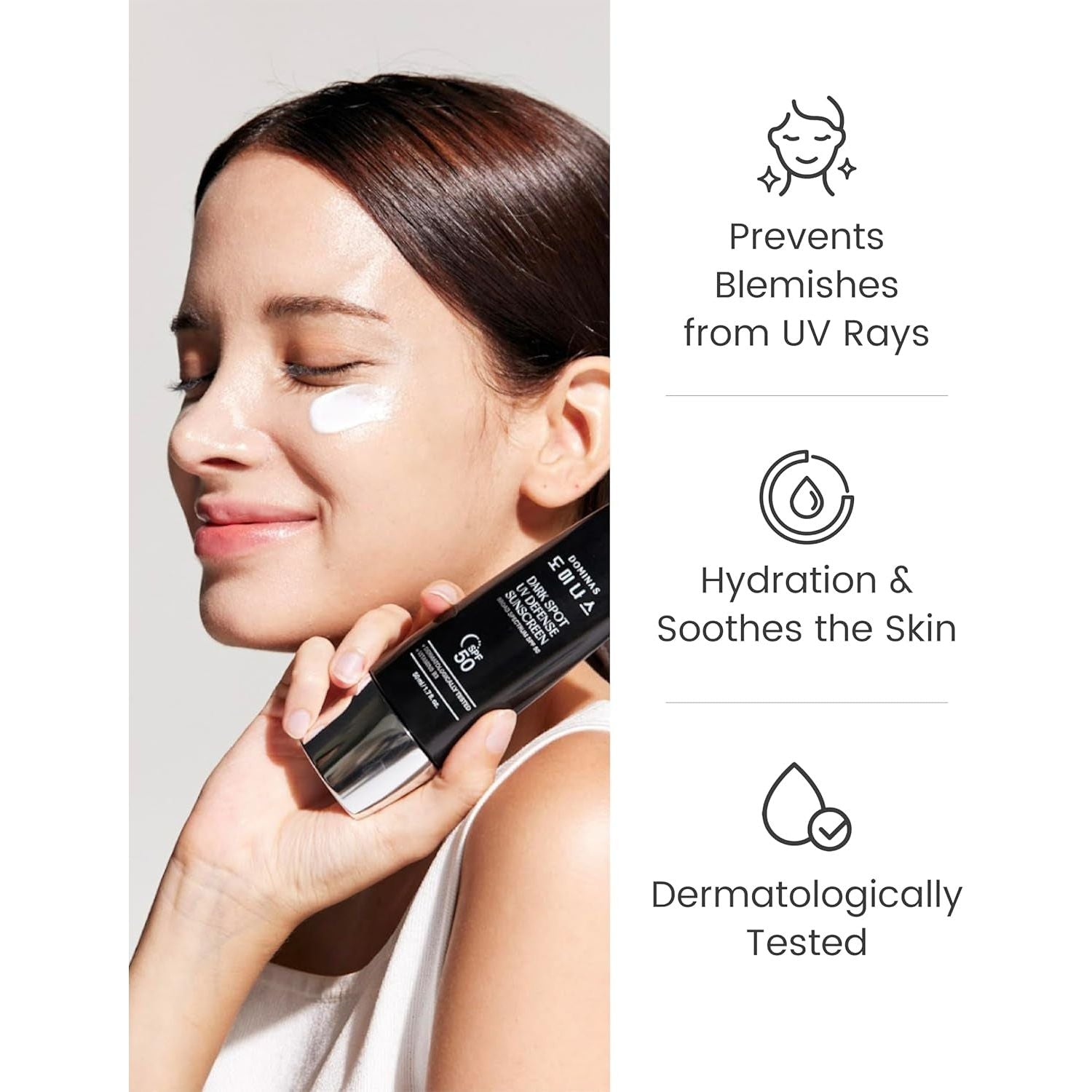 DOMINAS Dark Spot UV Defense Sunscreen – 50ml | SPF 50 Broad-Spectrum Protection & Pigmentation Care
