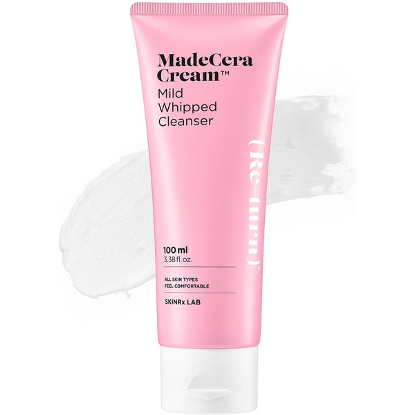 BEISIKS SKINRxLAB MadeCera Cream Mild Whipped Cleanser – 100ml | Hydrating, Pore-Tightening Daily Face Wash