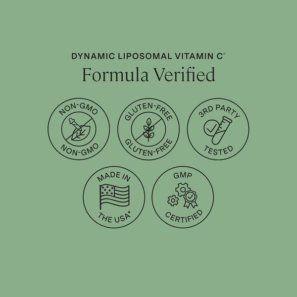 Dynamic Liposomal Vitamin C 1500Mg - 90 Capsules - Advanced Formula - Phospholipids Sourced from Non-Gmo Sunflower, Supports Healthy Immune System, Collagen Synthesis & Brain Health