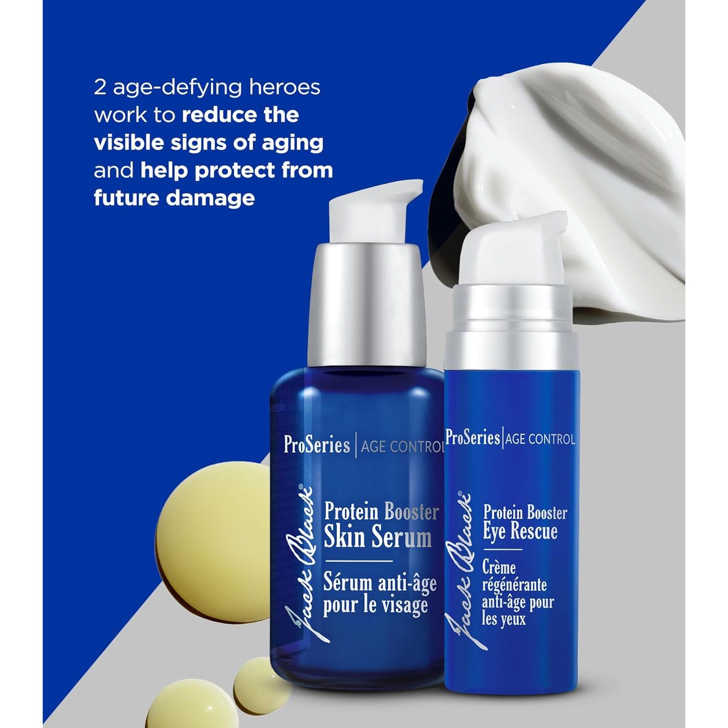 Jack Black Age-Defying Booster Pack | 2-Piece Set | Peptide-Powered Serum & Eye Rescue for Younger-Looking Skin