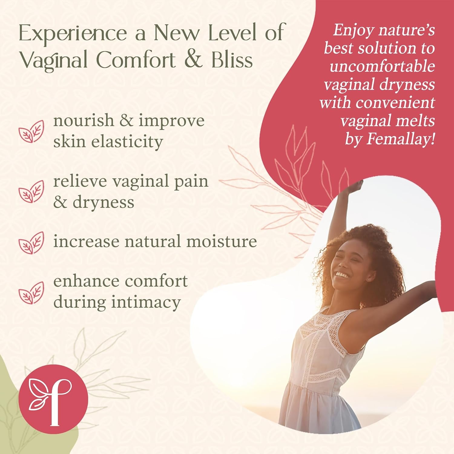 Femallay Organic Strawberry Melts Vaginal Moisturizing Suppositories – 14 Suppositories + 1 Applicator, 2.25g Each (2 Packs) | Natural Moisture & Intimate Comfort