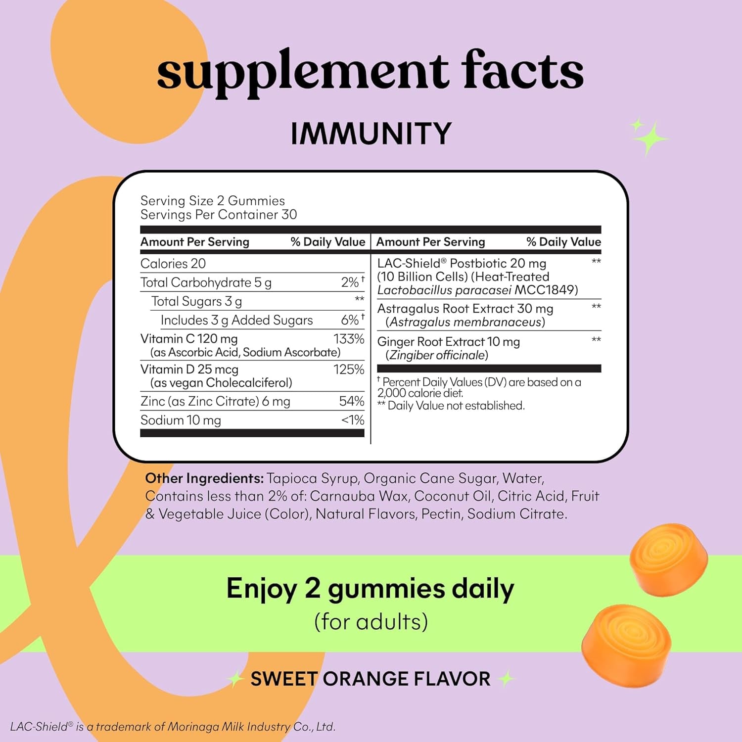 Lemme Immunity Daily Wellness Gummies – 60 Gummies | Daily Immune Support with Vitamin C, D3, Zinc & Postbiotics