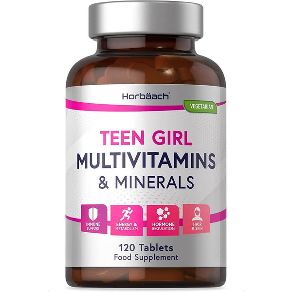 Multivitamins and Minerals for Teen Girls | 120 Tablets | 15 Essential Nutrients for Everyday Health & Wellness | by