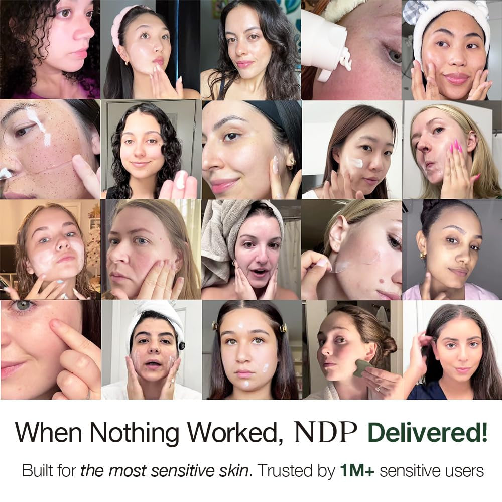 NDP Cica Cream - Gel Face Moisturizer for Sunburn Relief, Lightweight Korean Moisturizer for Sensitive Skin, Centella Asiatica, Hydrating, Calming, Soothing (1.7 Fl Oz / 50Ml)