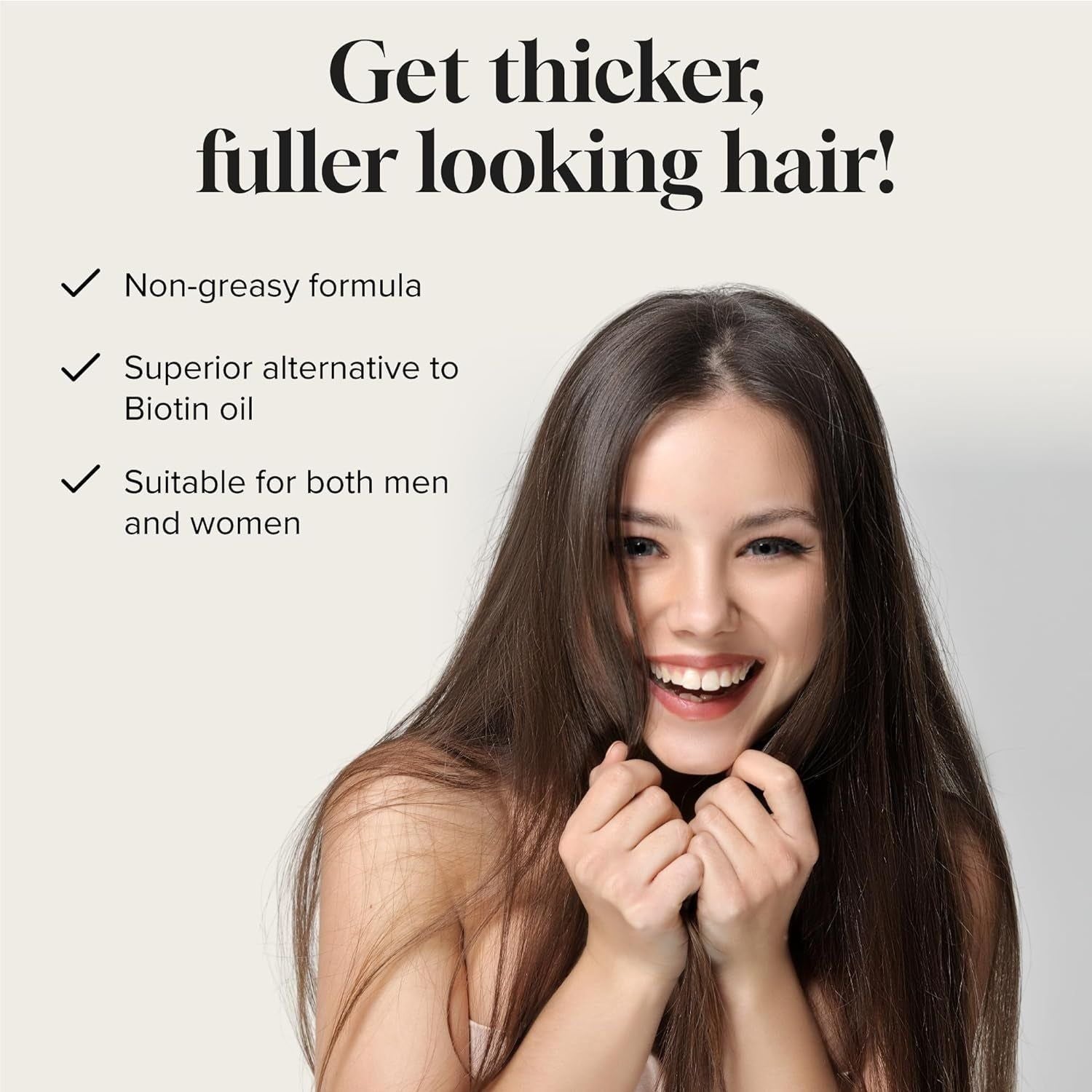 Biotin Hair Growth Serum Advanced Topical Formula to Help Grow Healthy, Strong Hair Suitable for Men and Women of All Hair Types Hair Loss Support by Pureauty Naturals (2 Fl Oz (Pack of 1))