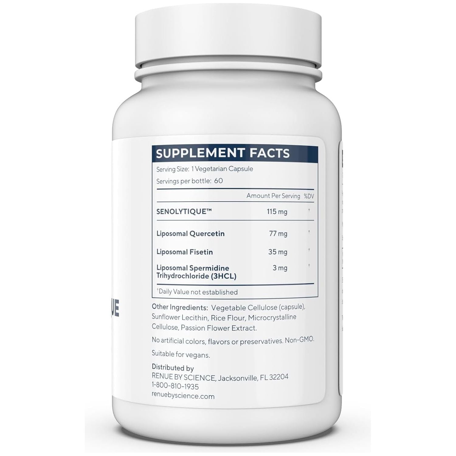 Renue By Science Senolytique Cellular Regeneration – 60 Capsules | Liposomal Support for Cellular Renewal & Longevity