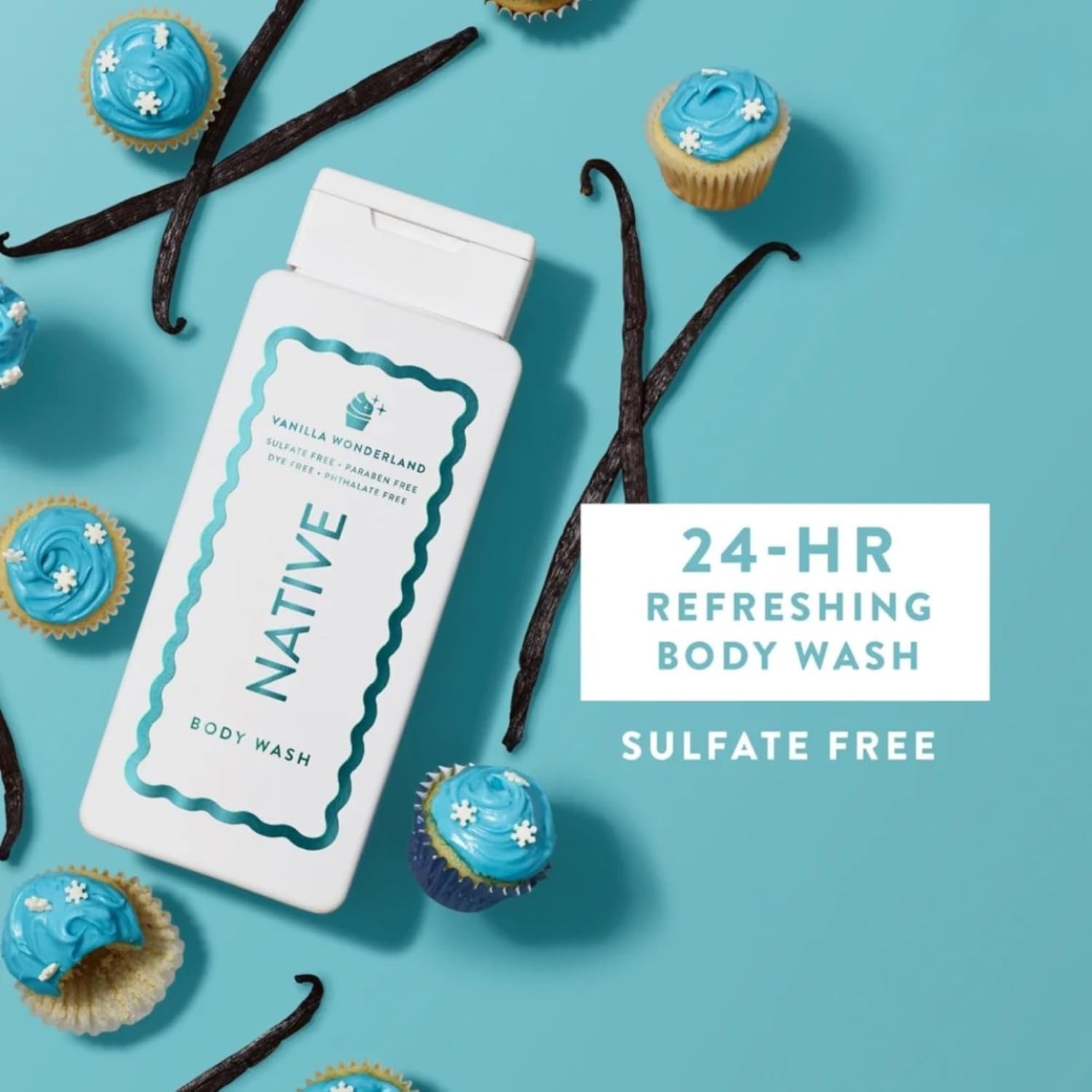 Native Vanilla Wonderland Body Wash (Holiday Limited Edition) - 532ml, Set of 2