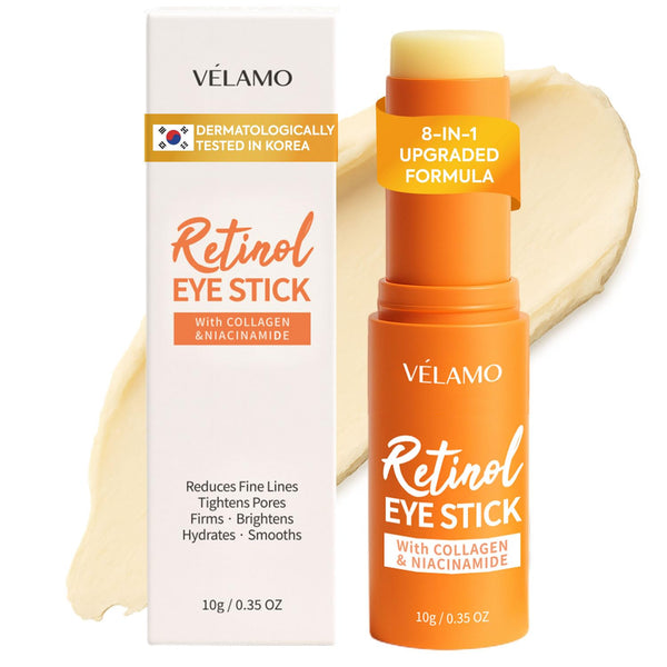 VELAMO ADVANCED Retinol Eye Stick – 10g | 8-in-1 Anti-Aging, Brightening & Firming Balm