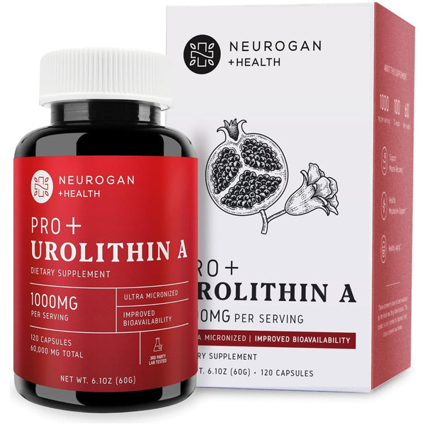 Neurogan Pro+ Urolithin A Dietary Supplement – 120 Capsules | 1000mg Advanced Cellular & Muscle Health Support