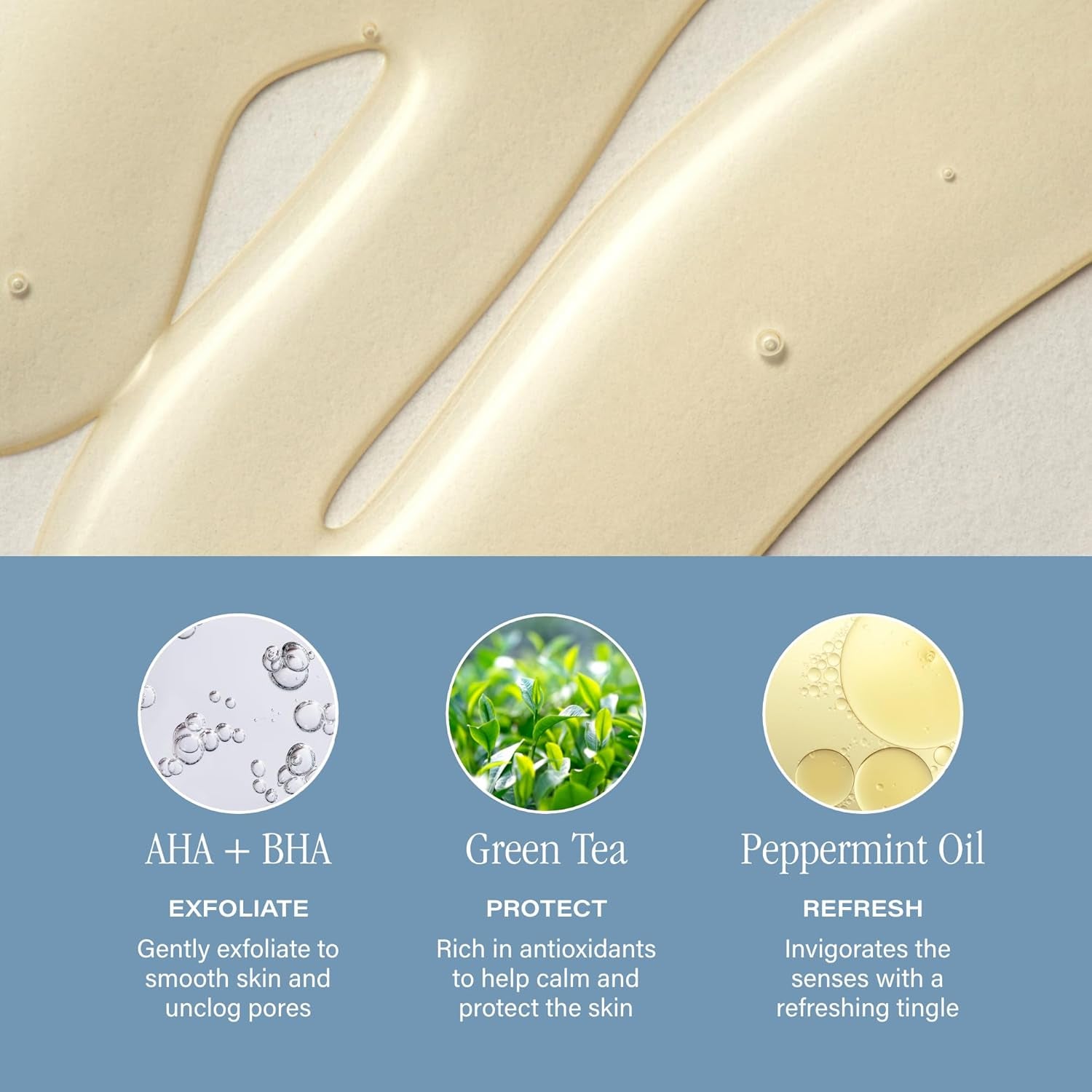 SKINN Green Tea + Mint Cleanser, AM Facewash - 120ml