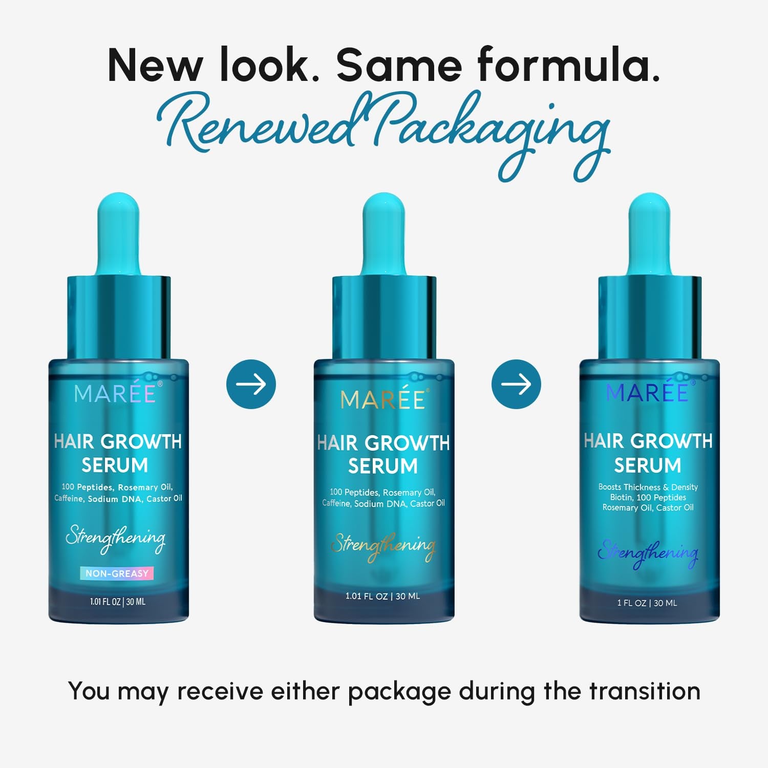 Hair Growth Serum - Caffeine Peptides Castor Rosemary Oil for Hair Growth - Products for Women & Men - Hair Oils for Hair Growth - Hair Regrowth Tonic - Scalp Serum - Suero Para El Cabello