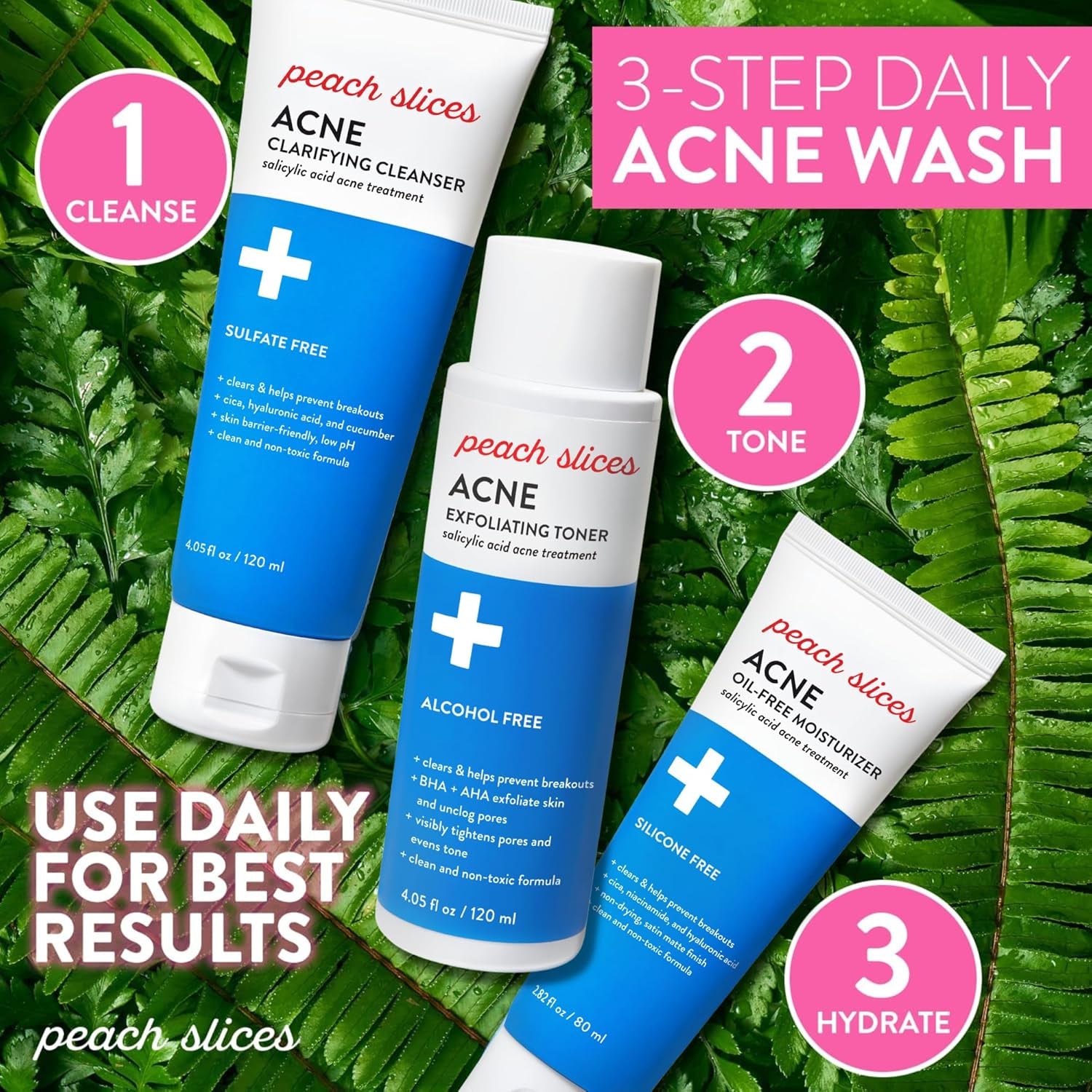Peach Slices Acne Exfoliating Toner – 120ml | 2% Salicylic Acid for Clear, Balanced Skin