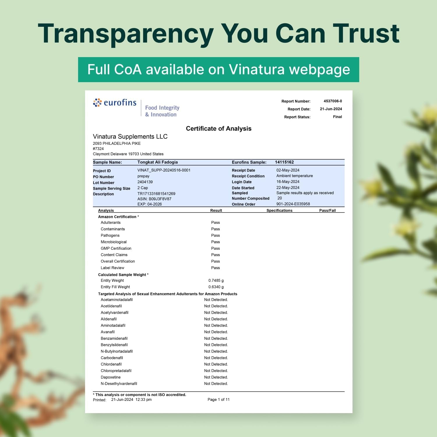 Tongkat Ali Fadogia Agrestis - 1200Mg, Enhanced with Nitric Oxide Booster Supplement, Longjack Tongkat Ali for Men, *USA Made and Tested*, 60 Capsules
