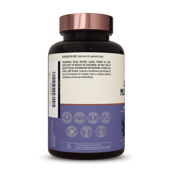 Live Conscious Lion’s Mane + Mushroom Blend – 60 Capsules | Focus, Memory & Immune Support