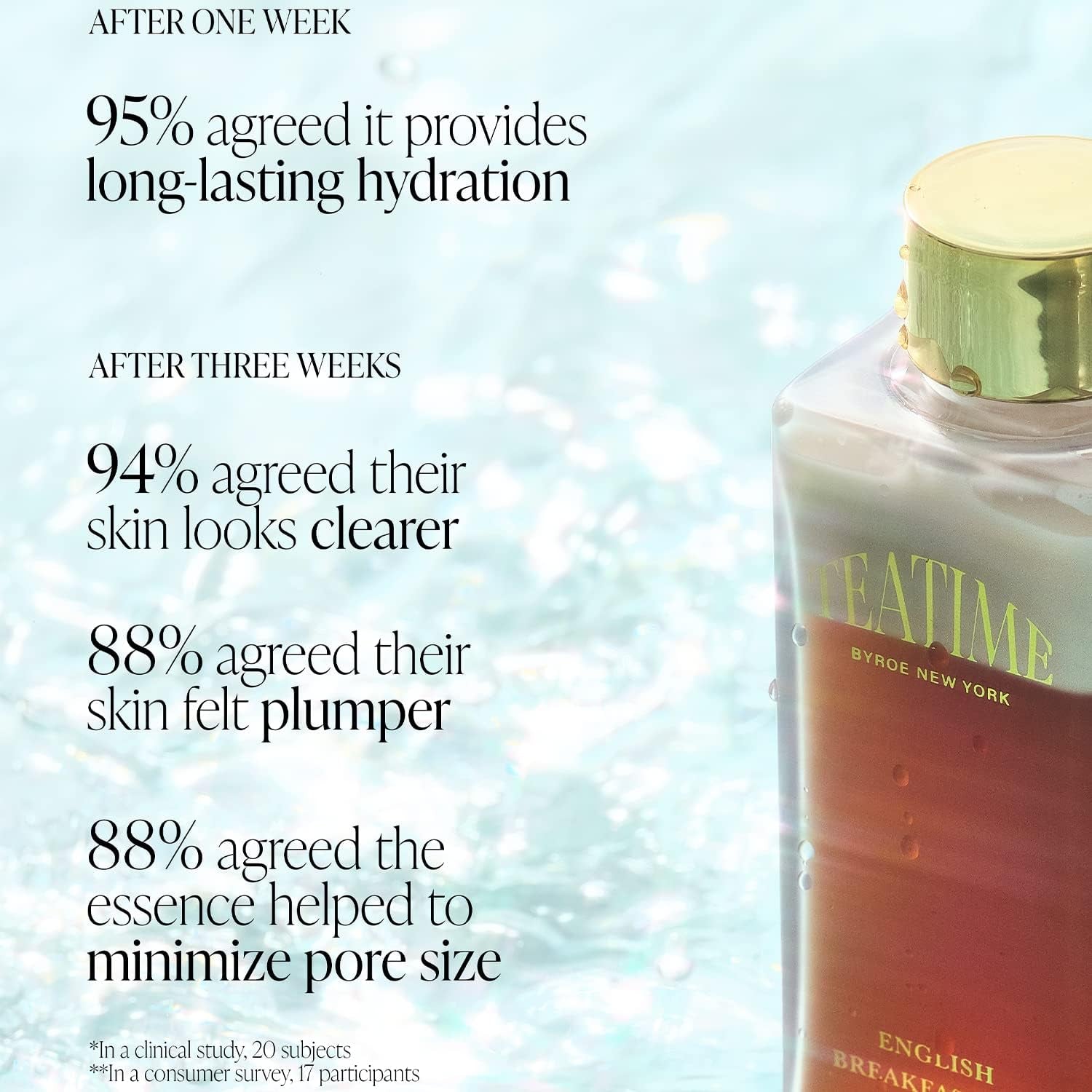 BYROE Teatime English Breakfast Tea Treatment Essence – 120ml | Hydrating, Firming & Skin Barrier Boost