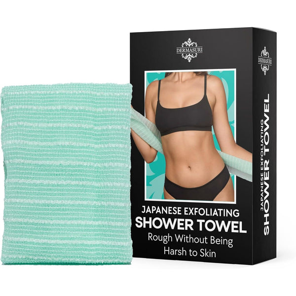Dermasuri Japanese Exfoliating Shower Towel - 2 Pack