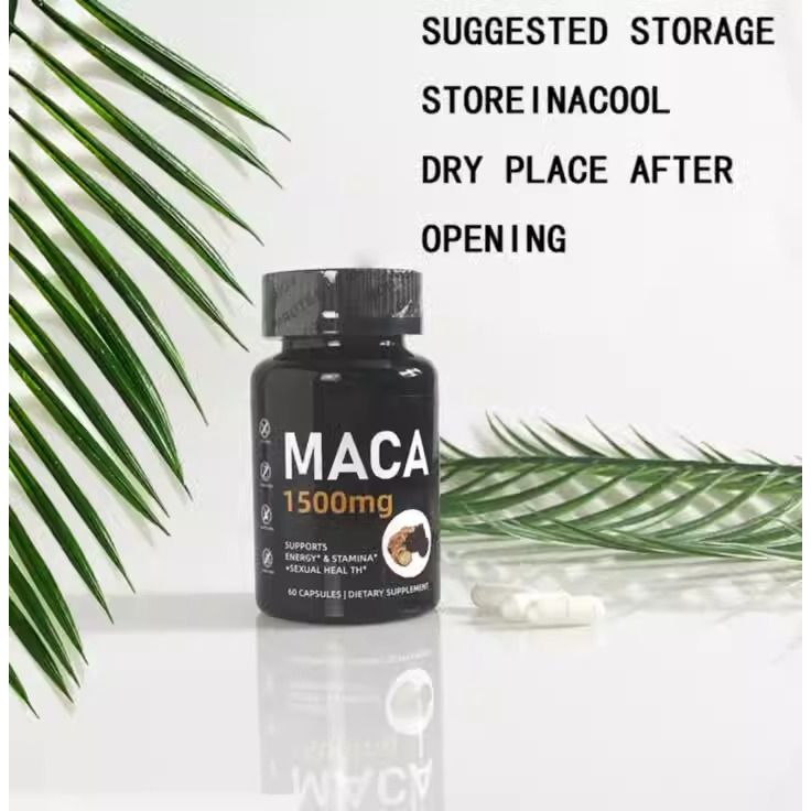 Maca Root Capsules – Natural Herbal Supplement for Energy, Stamina & Vitality (Maca Extract 1000mg)