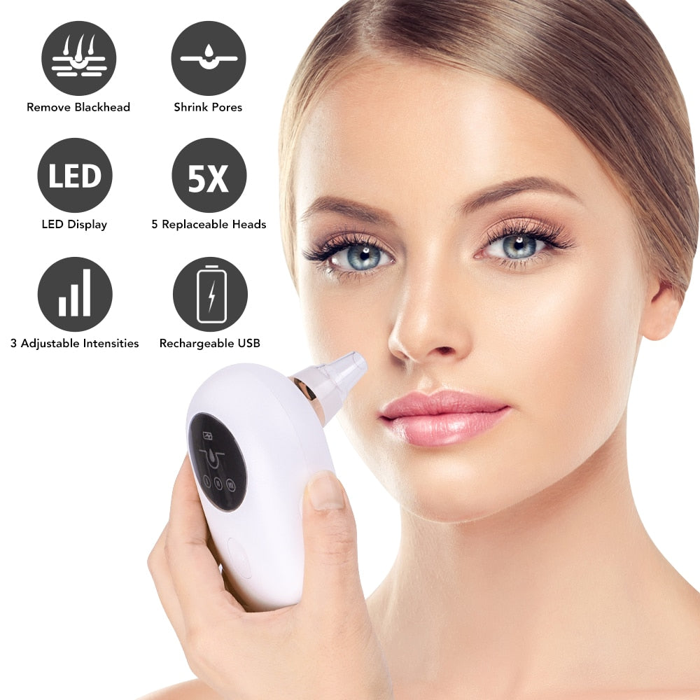 Blackhead Remover Vacuum & Diamond Microdermabrasion Device – Deep Pore Cleaner, Acne Extractor & Facial Skin Rejuvenation Tool