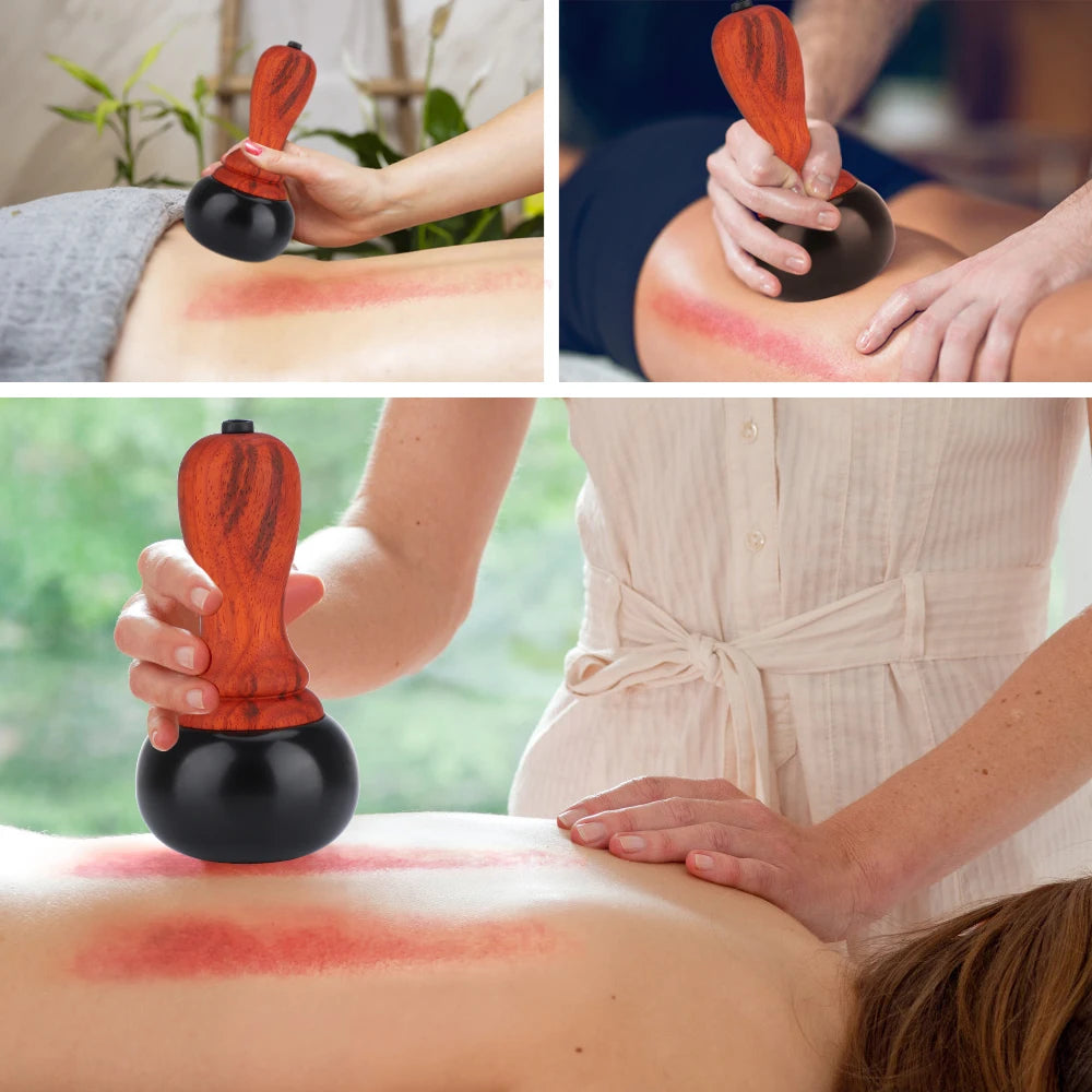 PASTSKY Electric Gua Sha Massager – Heated Bian Stone Body & Facial Scraping Tool for Relaxation, Pain Relief & Skin Rejuvenation