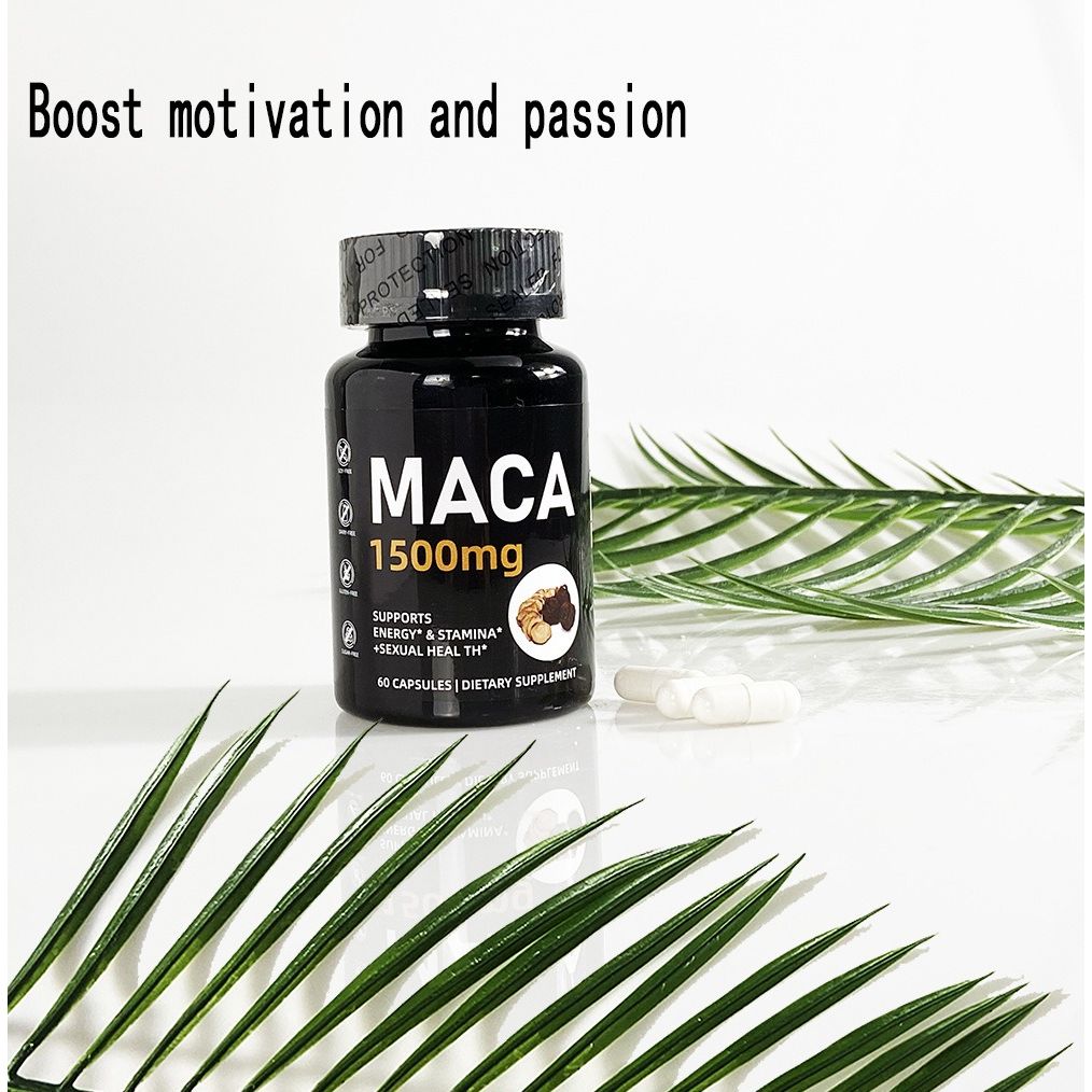 Maca Root Capsules – Natural Herbal Supplement for Energy, Stamina & Vitality (Maca Extract 1000mg)