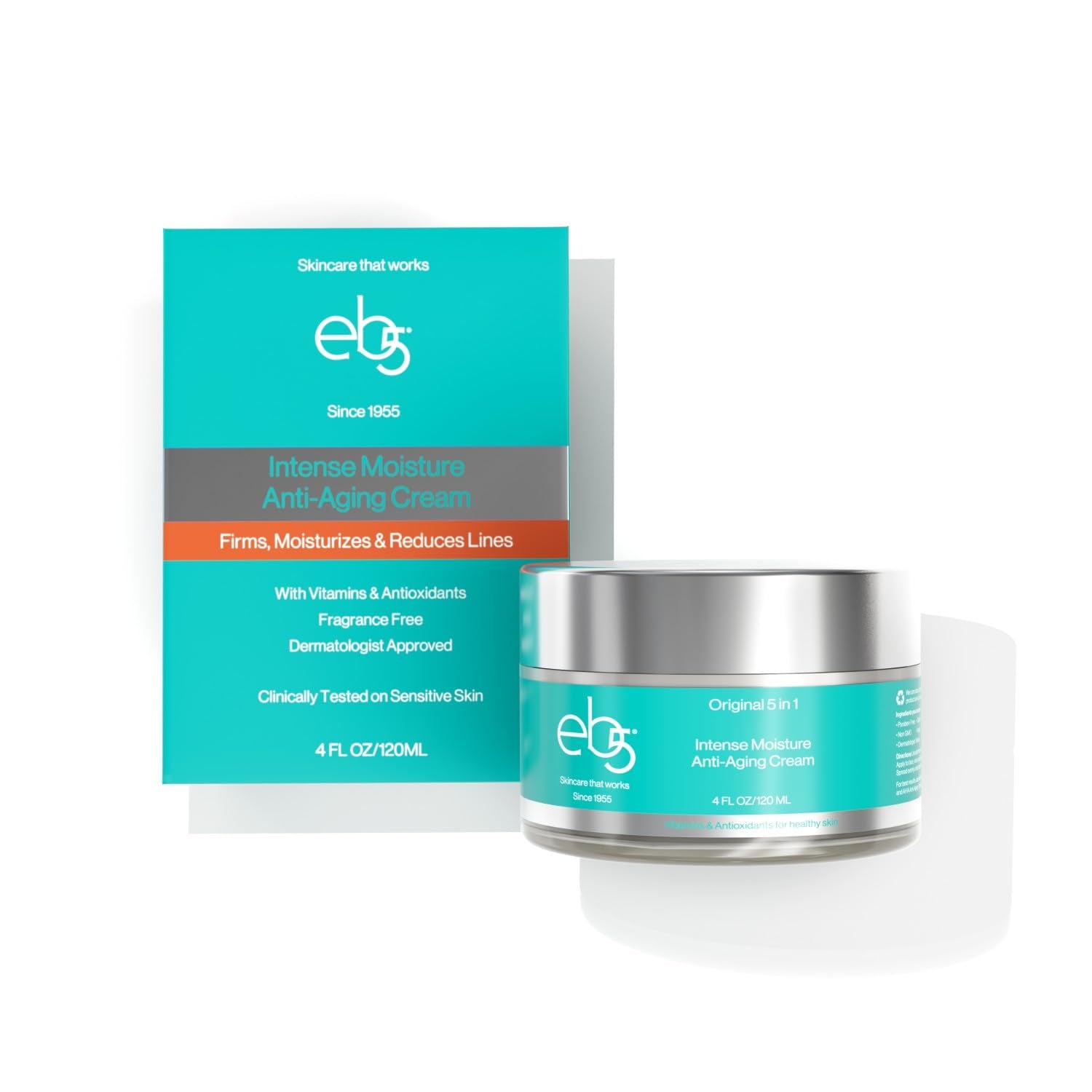eb5 Intense Moisture Anti-Aging Cream – 120ml | Firming, Hydrating Wrinkle Cream for Youthful Skin