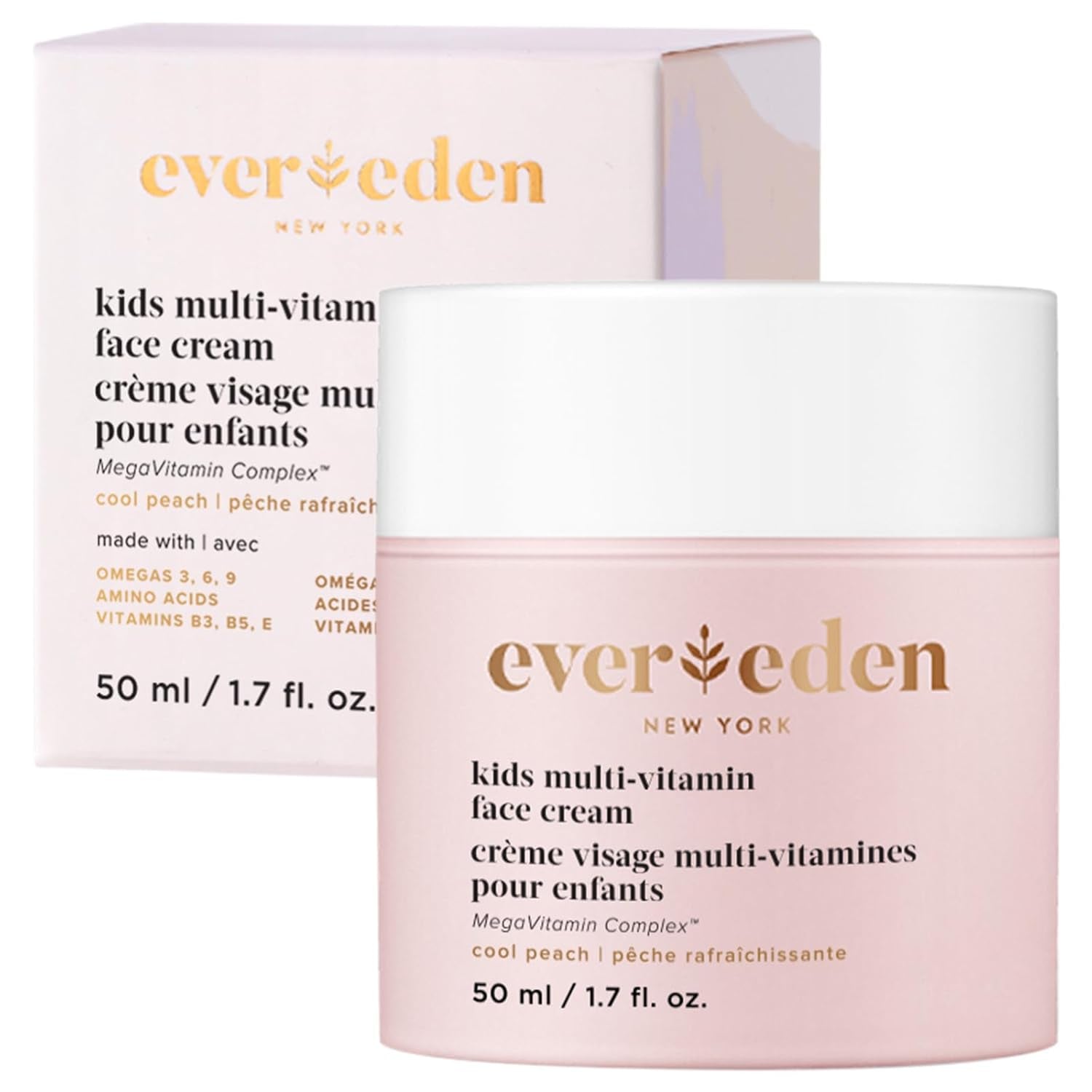 Evereden Kids Multi-Vitamin Face Cream (Cool Peach) – 50ml | Nourishing Daily Moisturiser for Delicate Skin