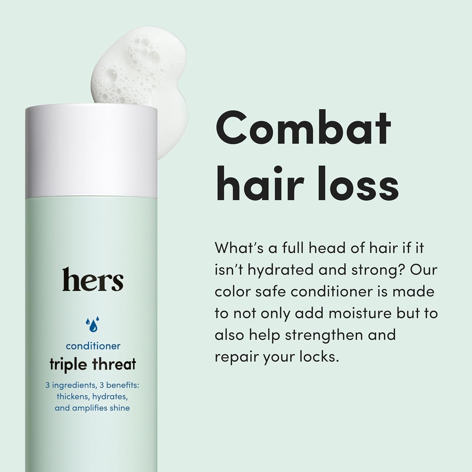 Hers Triple Threat Conditioner – 190ml (2 Pack) | Weightless Hydration & Fuller-Looking Hair