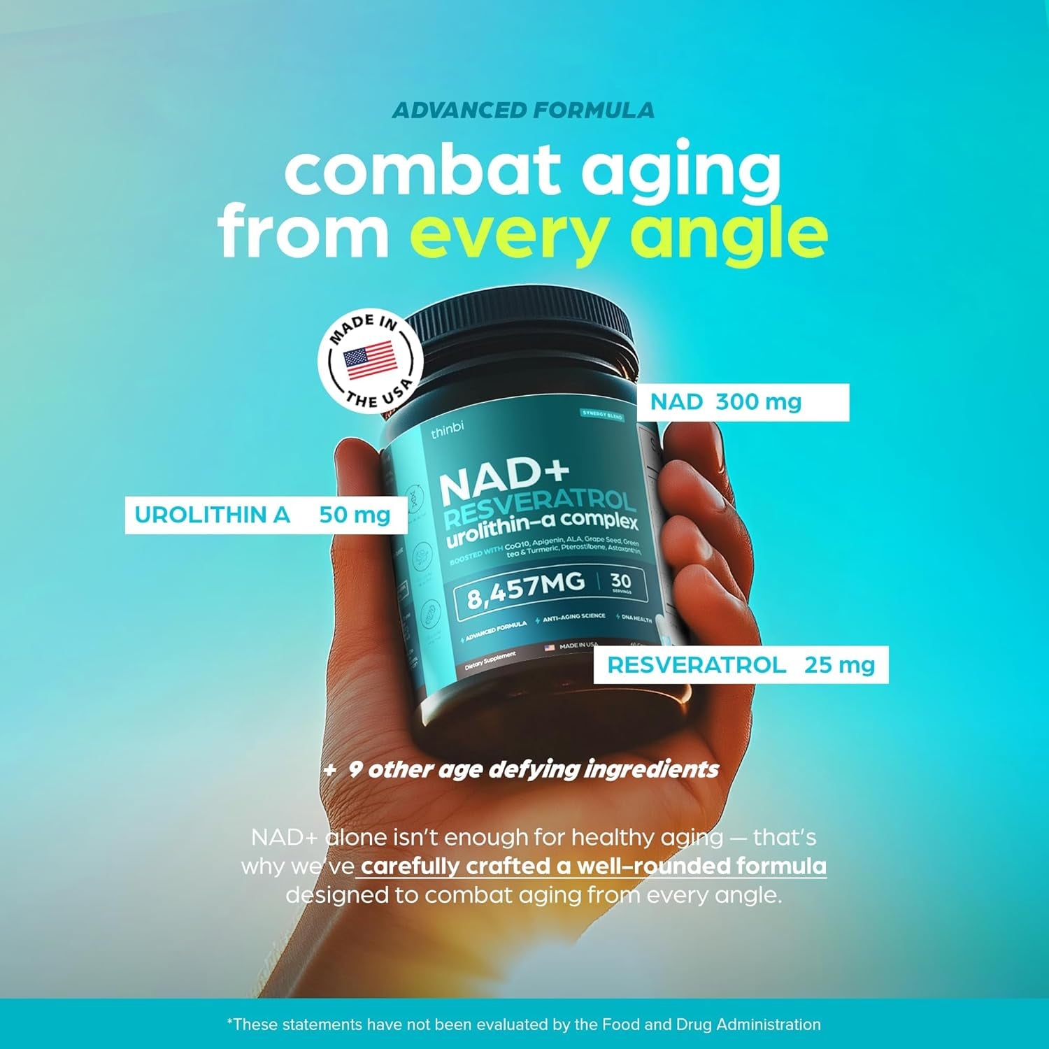 Artnaturals NAD+ Supplement – 60 Capsules | Cellular Energy, Longevity & Vitality Support