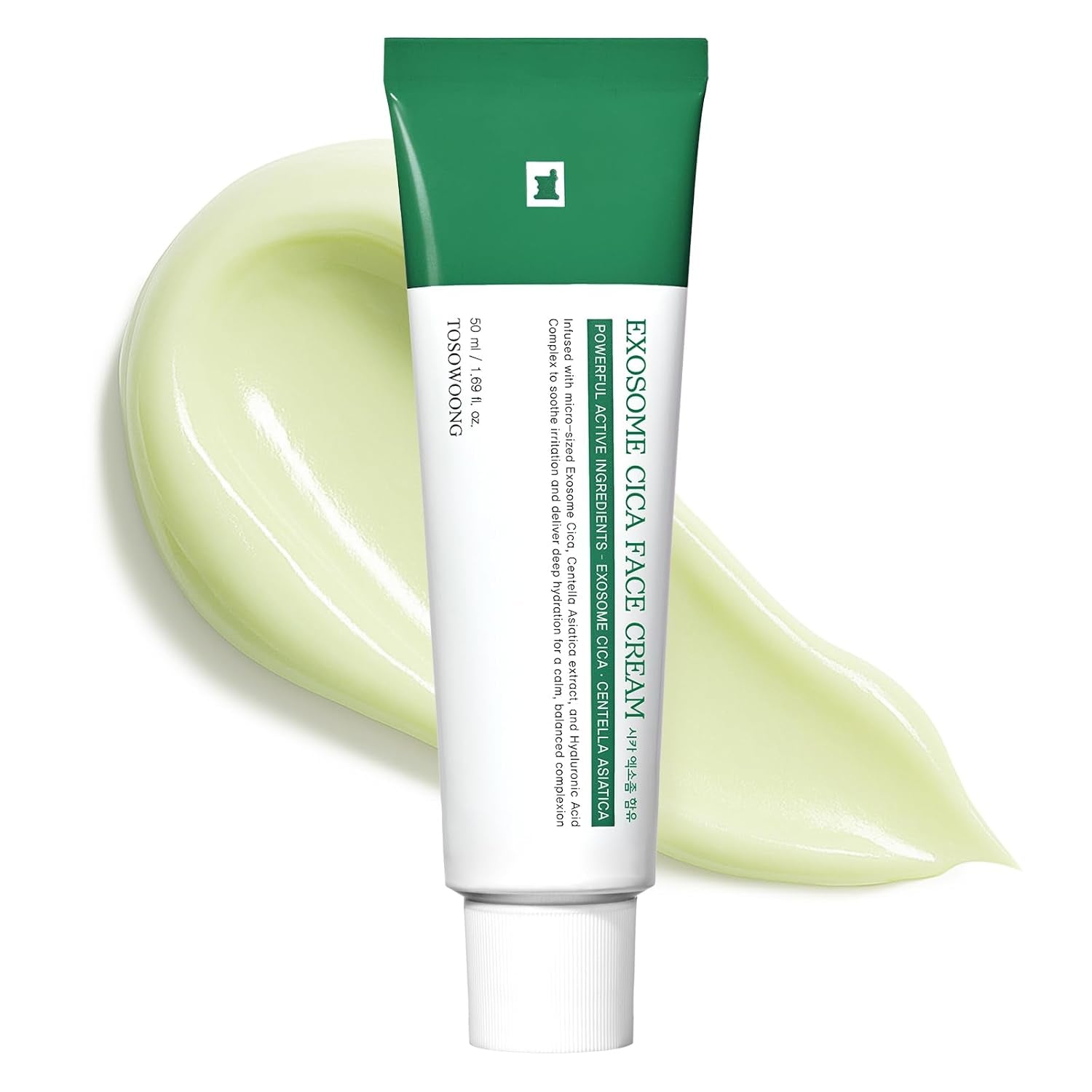 Exosome CICA Face Cream - Daily Soothing Moisturizer for Breakouts and Irritated Skin, Fast-Acting, Lightweight Korean Skincare for Redness and Blemish-Prone Skin, 50Ml / 1.69 Fl. Oz.