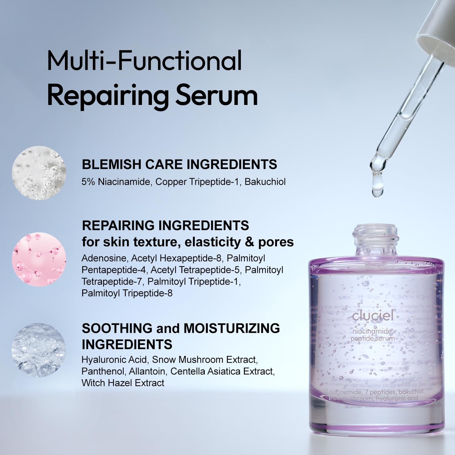 Cluciel Niacinamide Peptide Serum – 50ml | Radiant Glow, Even Tone & Pore Refinement