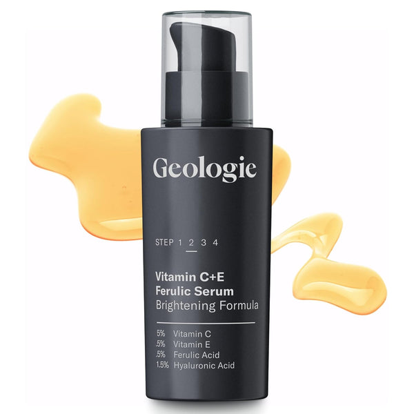 Geologie Vitamin C+E Ferulic Serum Brightening Formula – 30ml | Collagen-Boosting Antioxidant for Radiance & Anti-Aging
