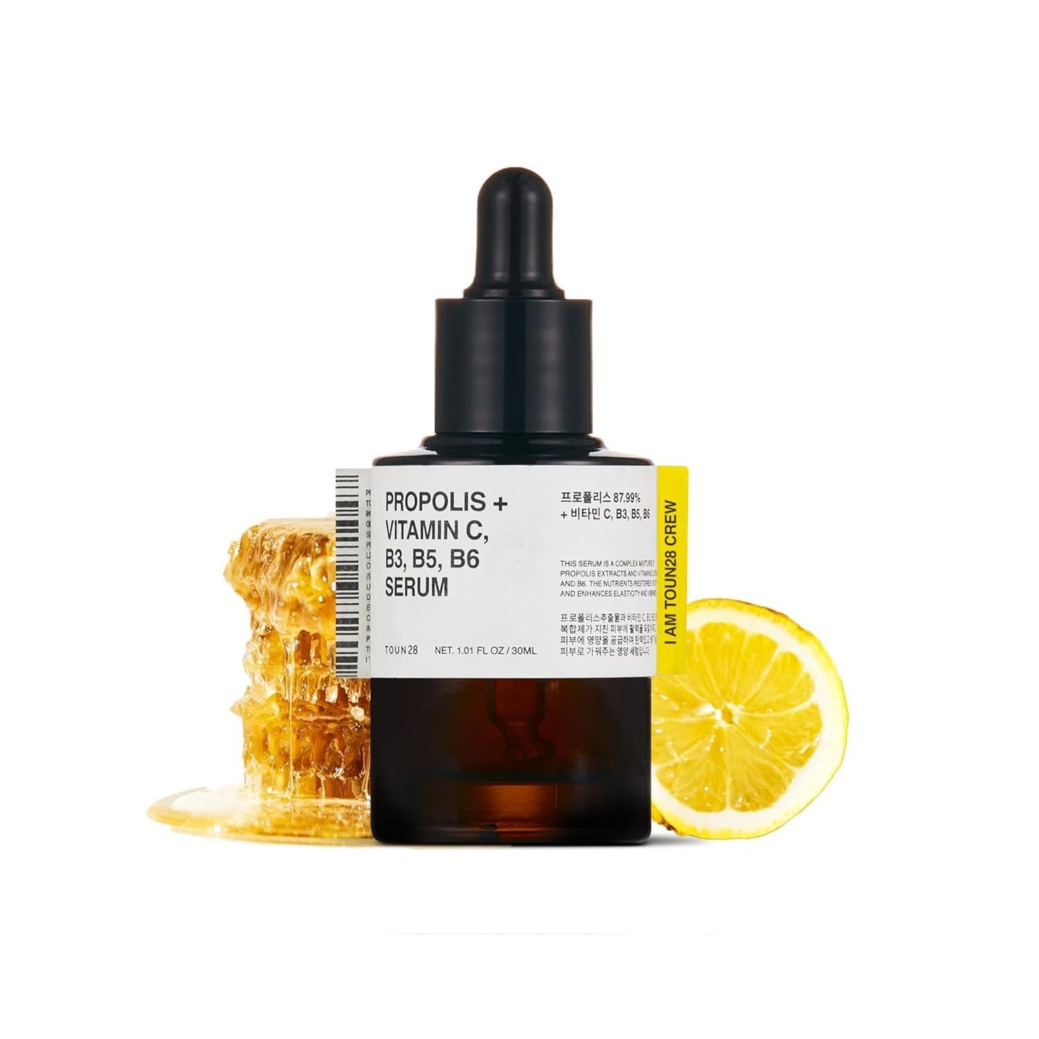 Propolis Vitamin C B3 B5 B6 Serum 1.01 Fl.Oz / 30Ml | Nutrient Face Serum for Dry and Tired Skin | with Propolis and Pure Vitamin C | Allergen-Free and Cruelty-Free
