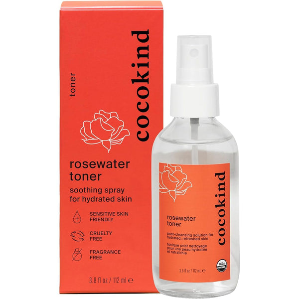 Cocokind Rosewater Toner – 112ml | Hydrating, pH-Balancing Mist for Face & Scalp