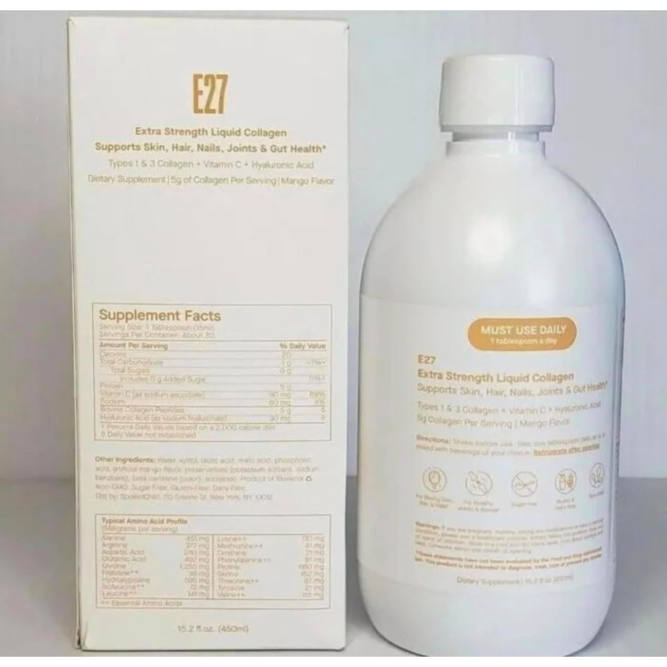 SpoiledChild E27 Extra Strength Liquid Collagen (Mango Flavor) - 450ml