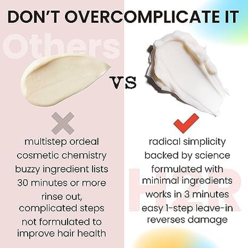 Hair Mask for Damaged Hair | Leave in Hair Mask | Molecular Bonding for Hair Growth, Thinning & Split Ends | Rapid Repair for Damage from Bleach, Chemicals & Heat | Frizz Control Hair Treatment