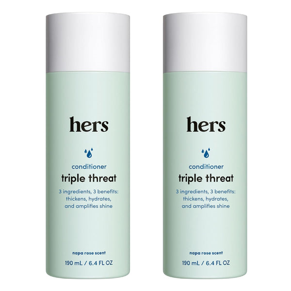 Hers Triple Threat Conditioner – 190ml (2 Pack) | Weightless Hydration & Fuller-Looking Hair