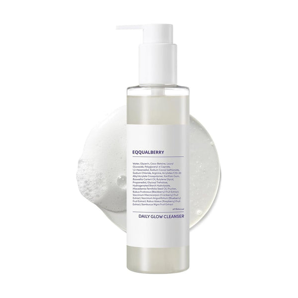 EQQUALBERRY pH Balanced Daily Glow Cleanser 7.1 Fl Oz. - 210ml – Hydrating & Radiant Skin