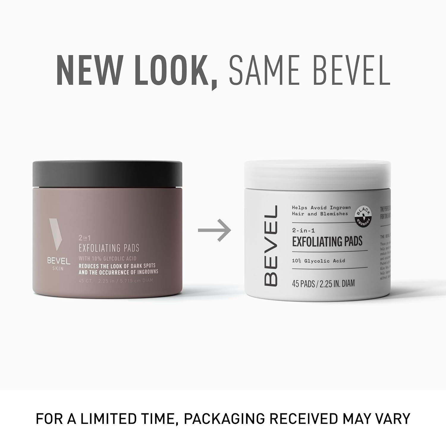 Bevel 2-In-1 Exfoliating Pads - 45 Pads