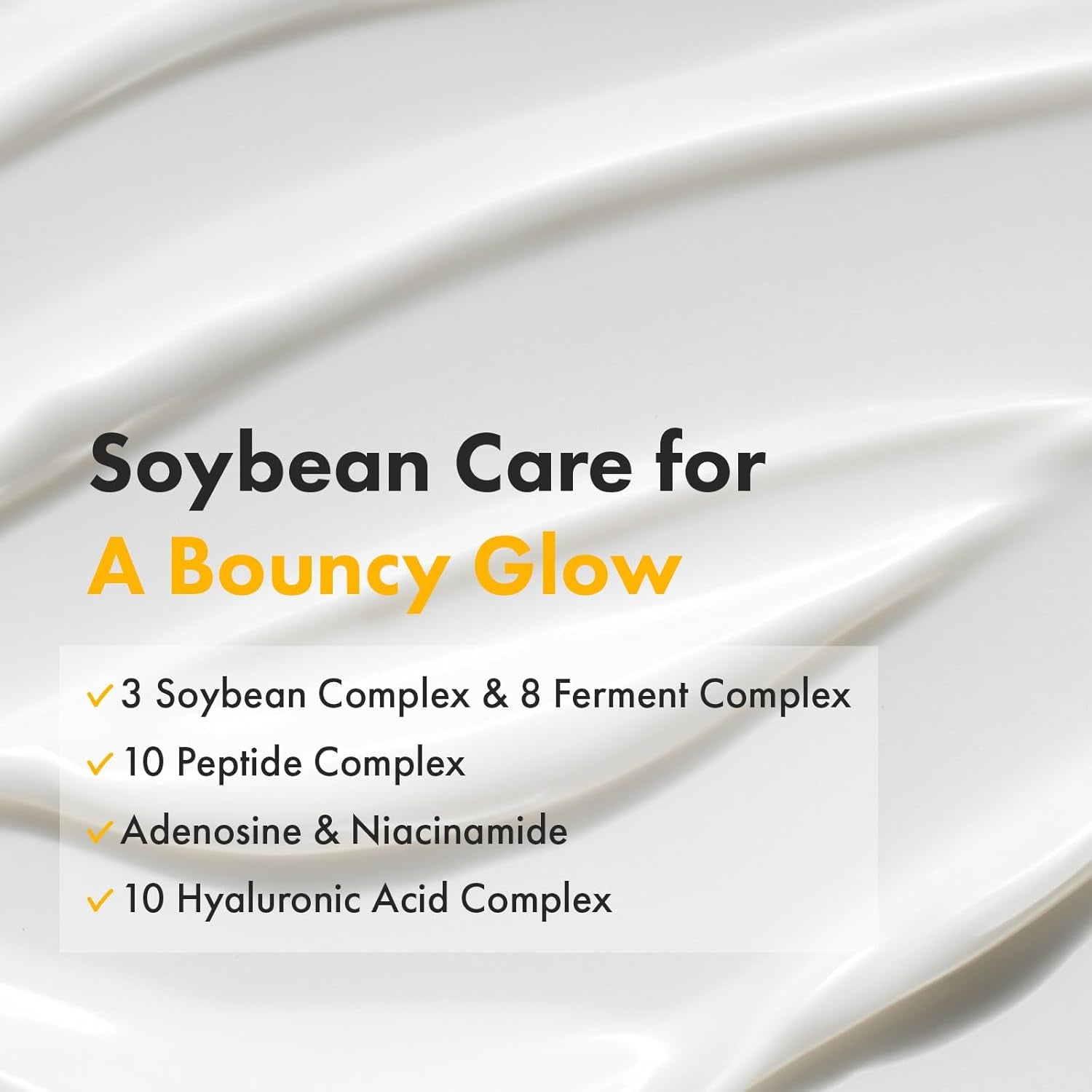 Glow Bean Face Cream, 63,844Ppm Soybean Ferment Extract, Korean Skincare for Glass Skin, Moisturizer, Relief, Smooth, Nourished Skin, Anti-Aging, Hydrating, K Beauty, 50 Ml / 1.69 Fl. Oz.