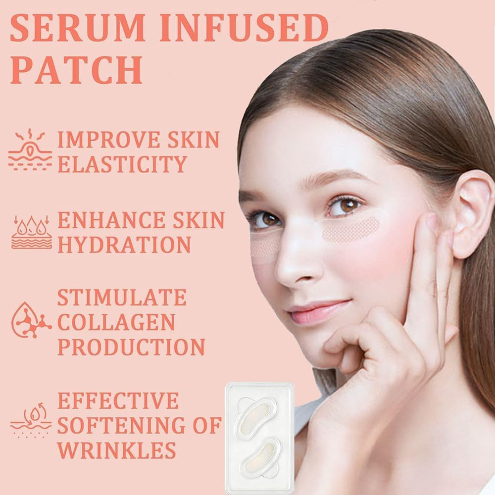 Micro Eye Patches – under Eye Patchs Smile Line Patches for Puffy Eyes and Dark Circles (1BOX(3 Pairs))