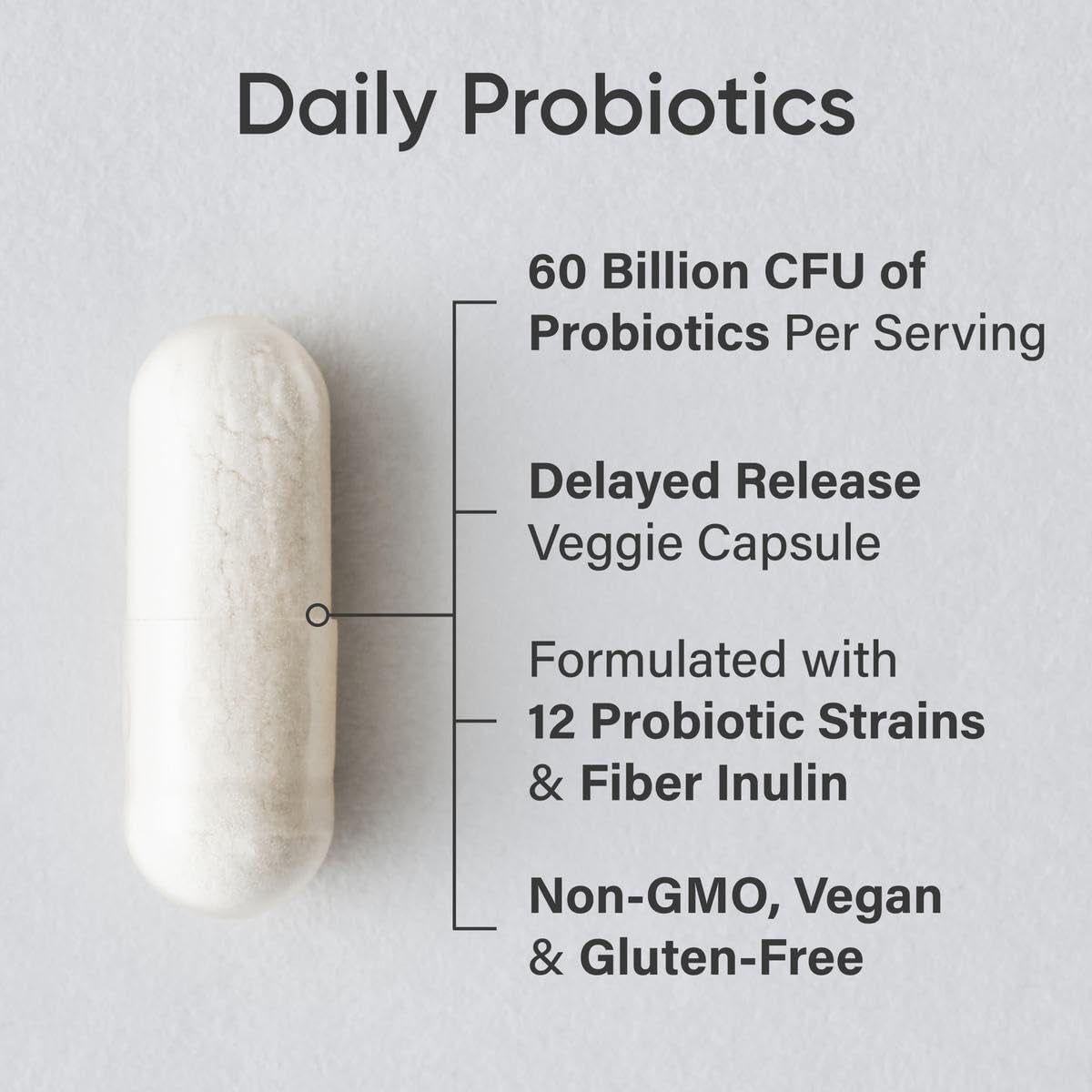 Sports Research Daily Probiotics – 60 Billion CFU | 30 Capsules