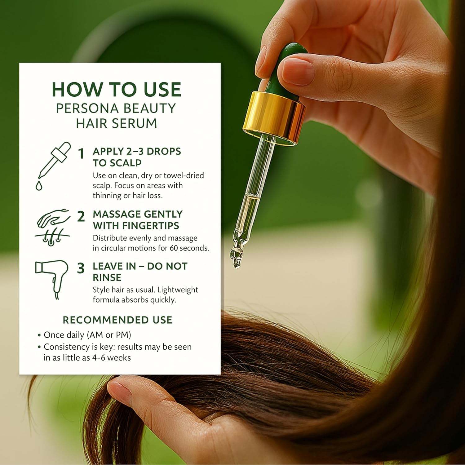 Hair Growth Serum – Advanced Biotin with Caffeine, Peptides, Botanical Extract for Thicker, Fuller, Longer Hair, Reduces Hair Thinning, Hair Regrowth Tonic, Hair Loss Treatment for Men & Women, 30Ml