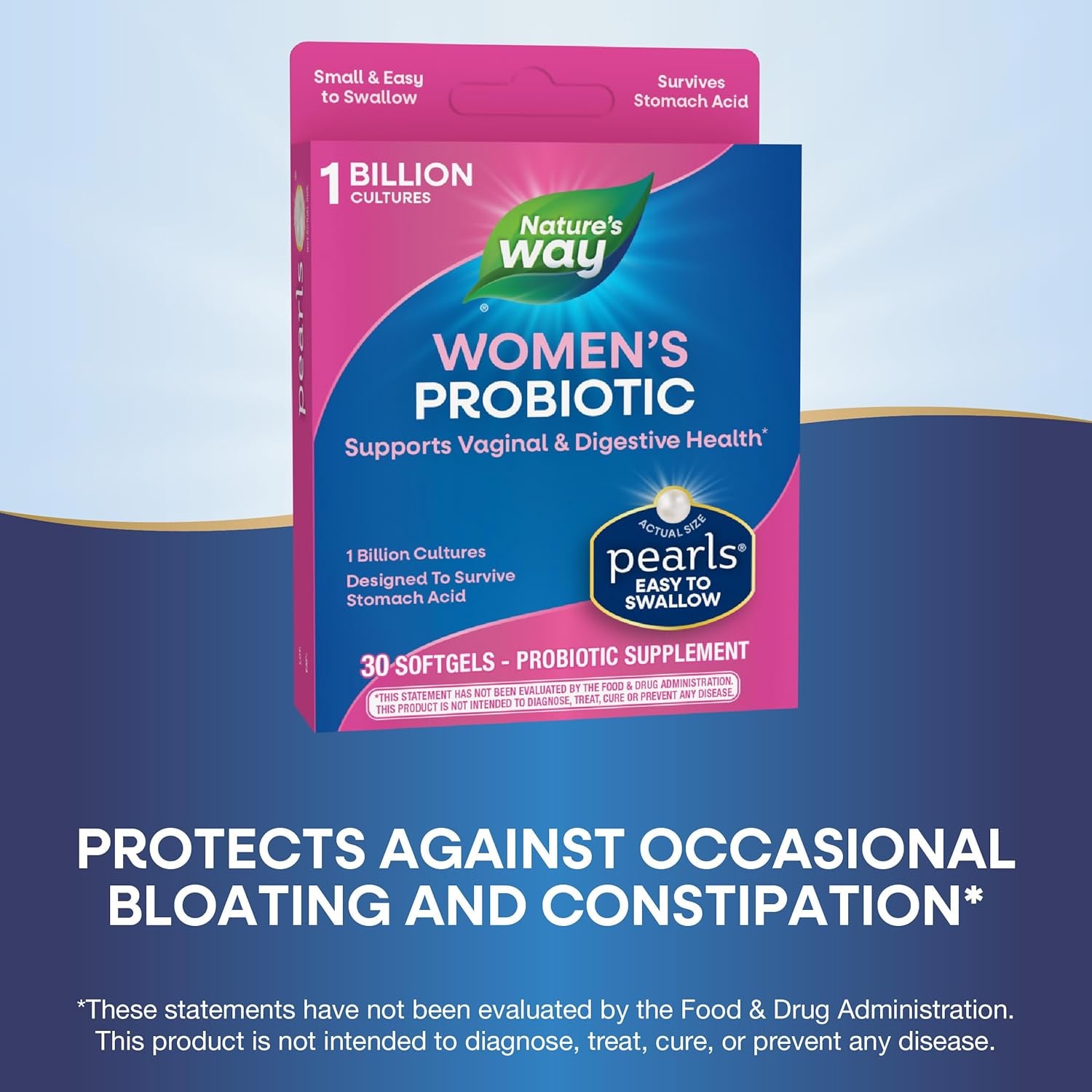 Nature's Way Women's Probiotic Pearls – 30 Softgels | Digestive, Immune & Vaginal Health Support