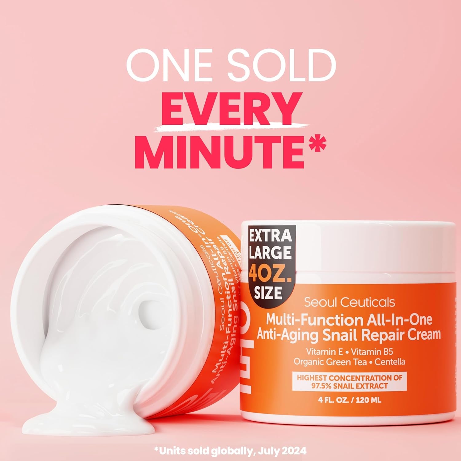 SeoulCeuticals Multi-Function All-In-One Anti-Aging Snail Repair Cream - 120ml (Large Size)