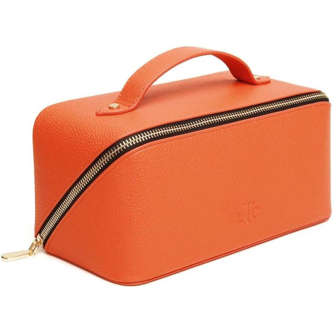 Alice Wheeler London Train Case Beauty Organizer – Orange and Black