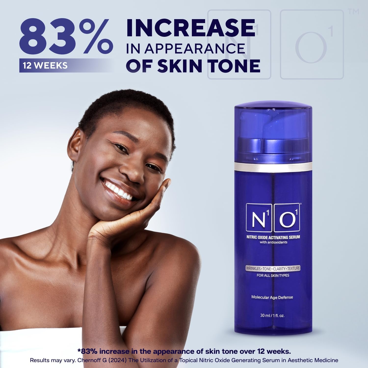 N1O1 Nitric Oxide Activating Serum with Antioxidants – 30ml | Clinically Proven Anti-Aging & Brightening Vitamin C Serum
