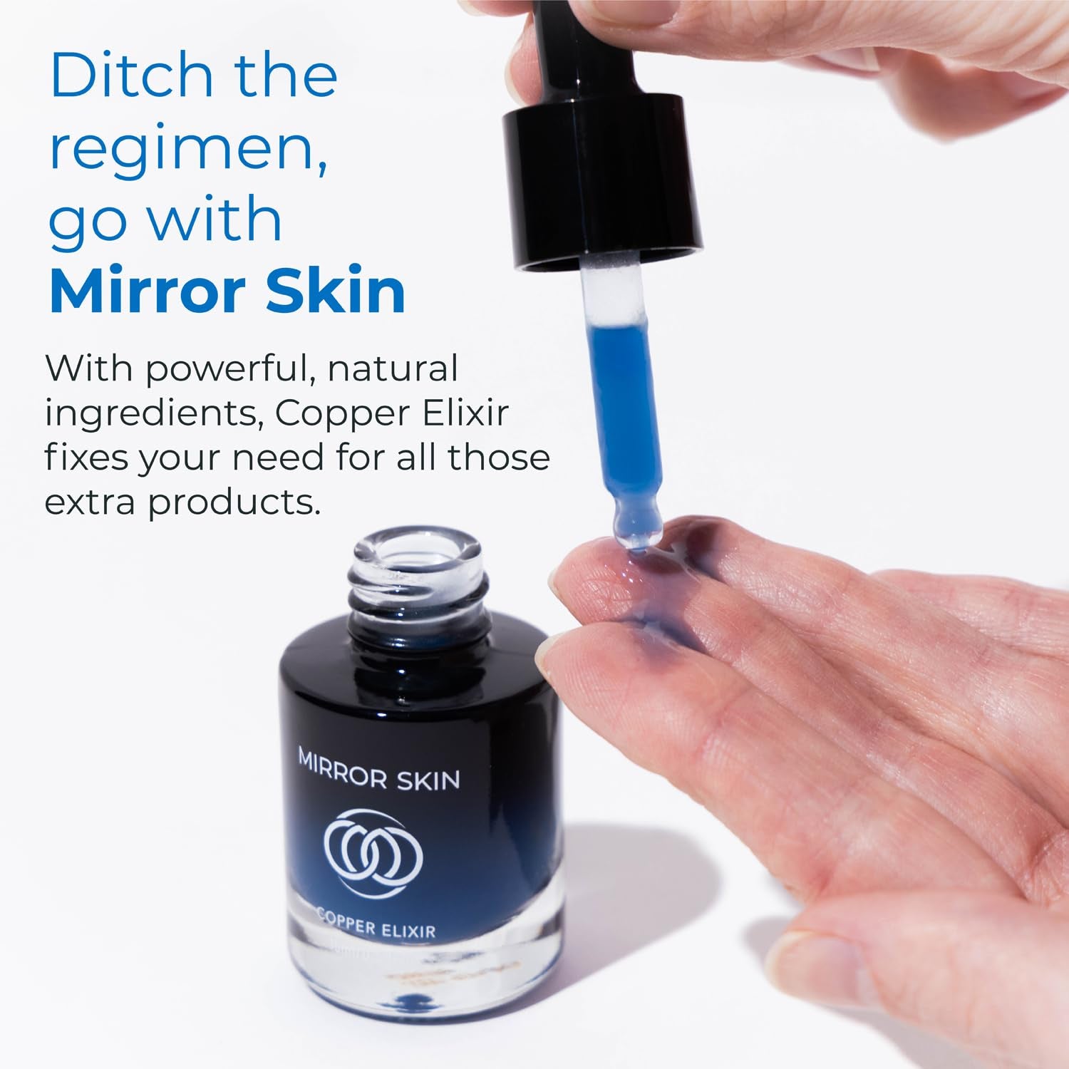 MIRROR SKIN Copper Elixir – 15ml | Potent 1% GHK-Cu Peptides for Firming, Radiance & Skin Renewal